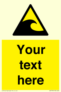 Custom warning tsunami hazard zone